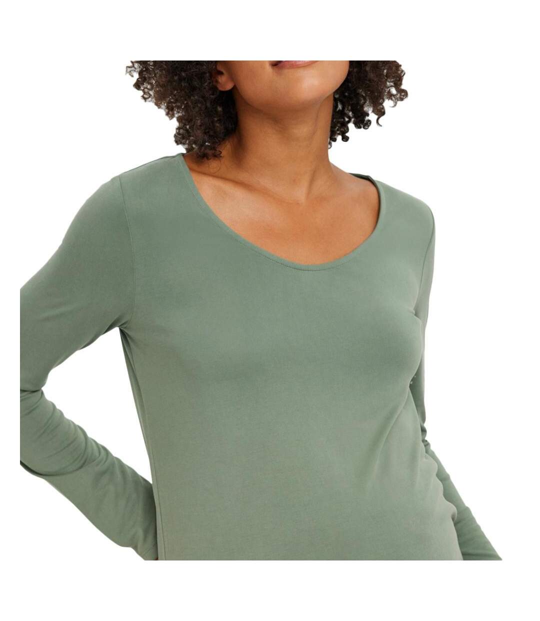 T-Shirt de Grossesse Vert Femme Vero Moda Marternity Filli - L