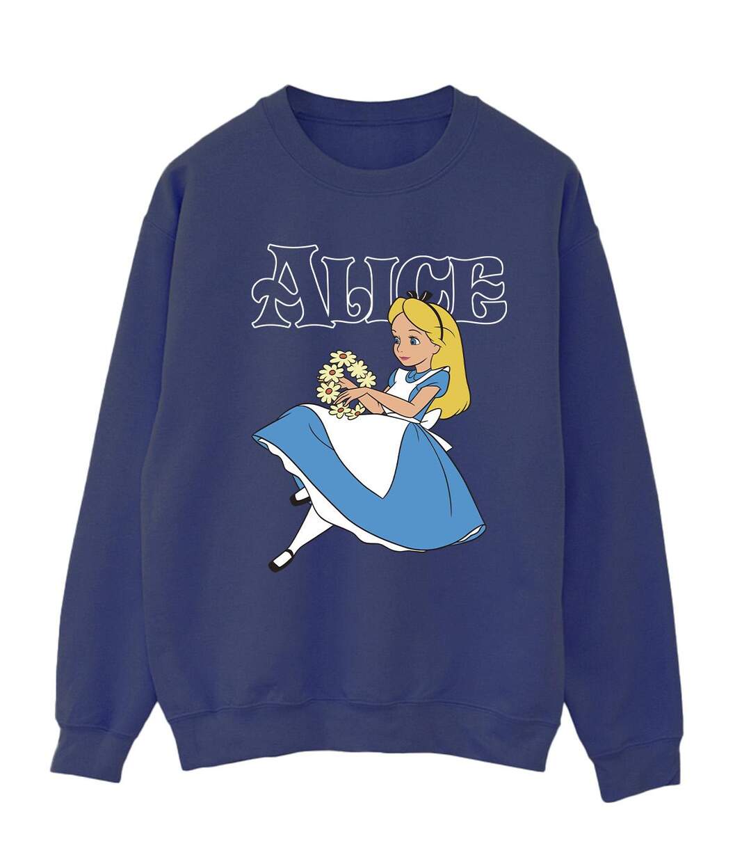 Disney - Sweat ALICE IN WONDERLAND FLOWERS - Femme (Bleu marine) - UTBI5652-1