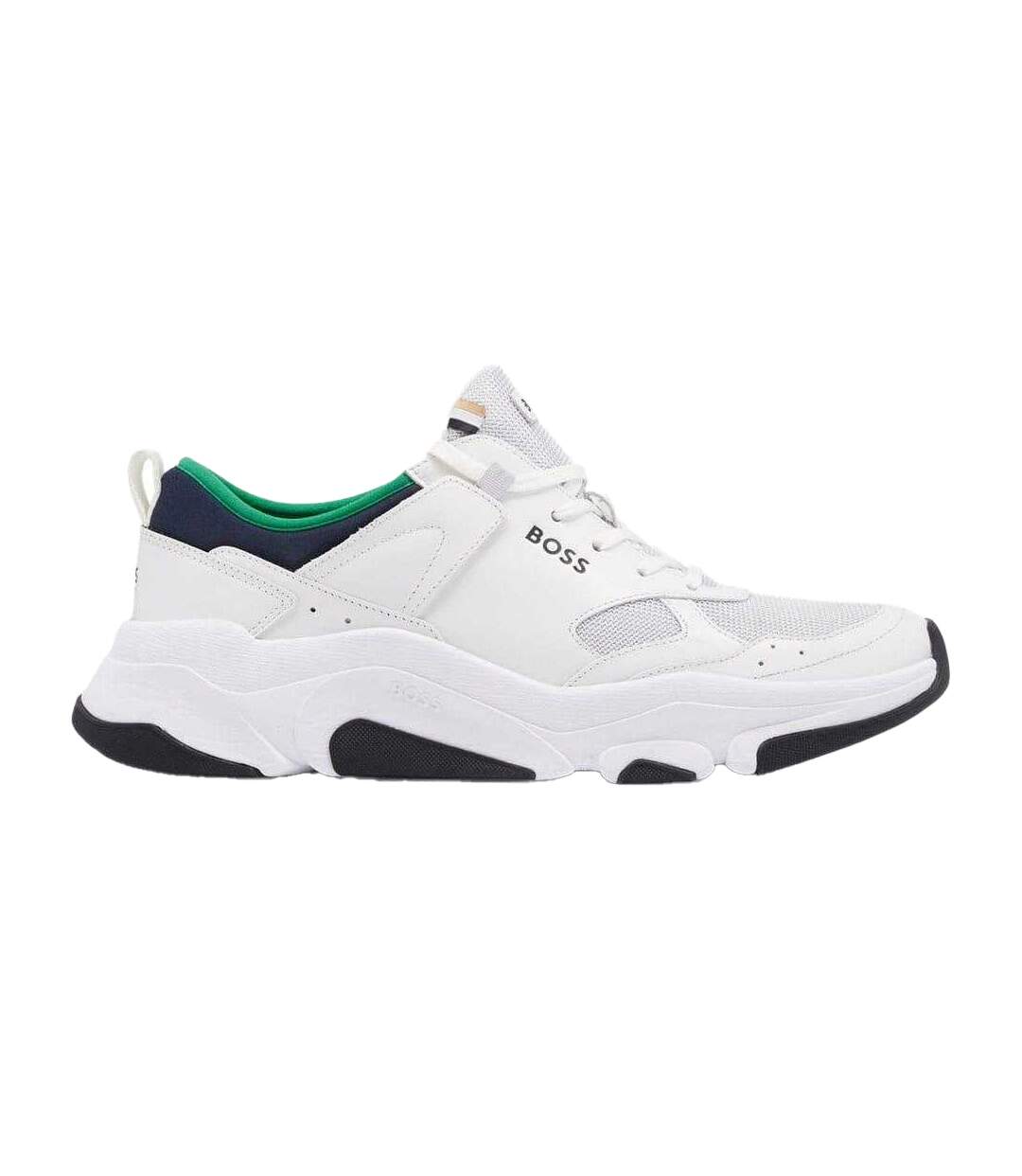 Baskets Asher Homme Blanc Vert Hugo Boss-3