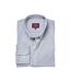 Brook Taverner Mens Lawrence Oxford Formal Shirt (Silver Grey Stripe)