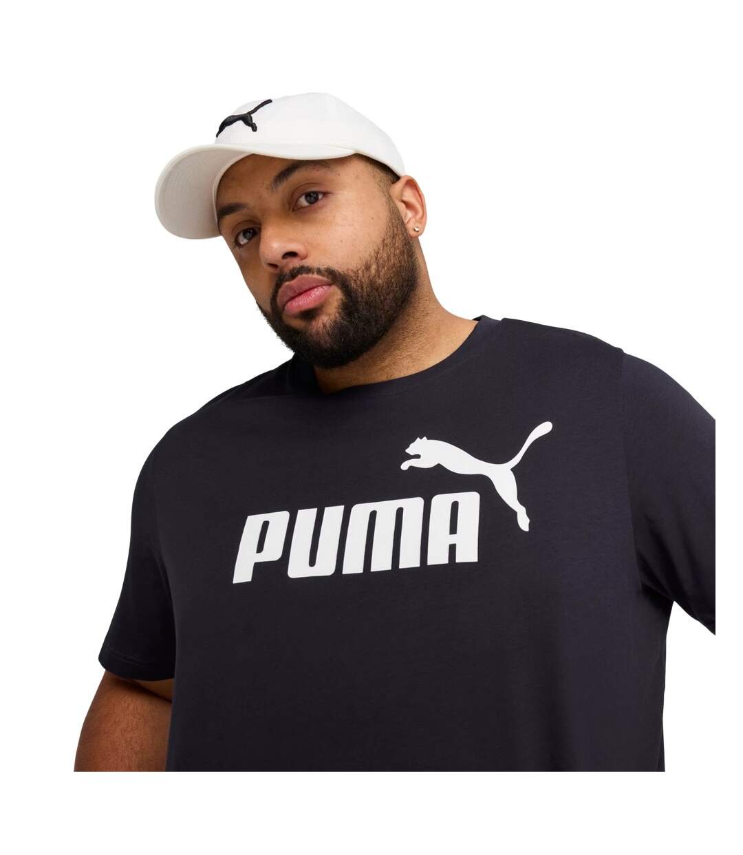 T-shirt Style Logo Ess No.1 Homme Bleu Marine Puma-4
