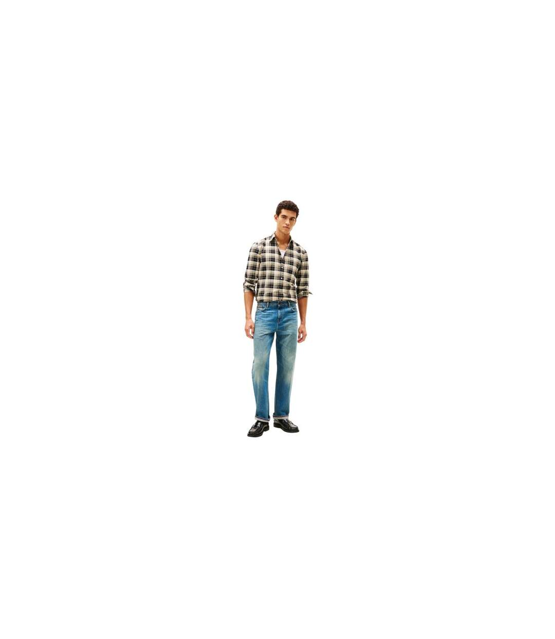 Mens Regular Button-down Shirt Aegean Sea Check Tommy Hilfiger-1