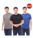 Pack Of 3  Mens Duka Logo T-shirt  Navy Grey Black Nicce-1
