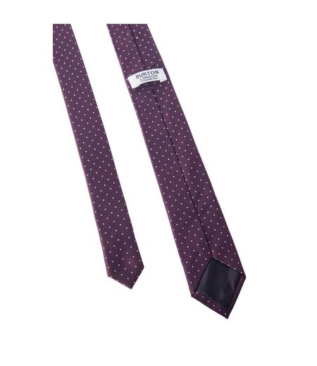 Mens spotted tie one size burgundy Burton