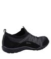Skechers Womens/Ladies Breath Easy Leather Trim Sneakers (Black) - UTFS8575