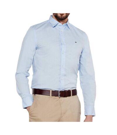 Chemise bleu homme tommy hilfiger flex poplin - l