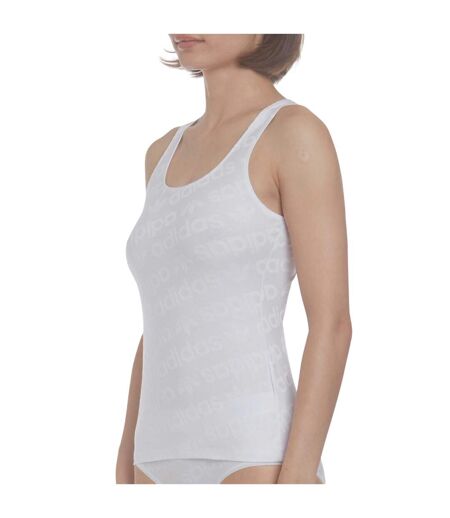 Débardeur Motif/style Logo Partout Femme Blanc Adidas