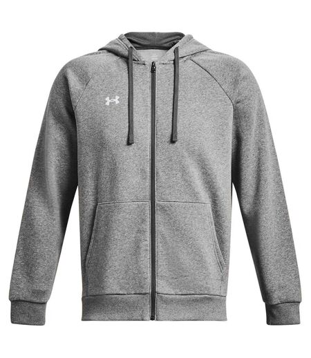 Mens Rival Fleece Full Zip Hoodie Carbon Under Armour