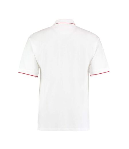 Polo st mellion homme blanc / rouge Kustom Kit