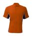Gamegear® Mens Track Pique Short Sleeve Polo Shirt Top (Orange/Graphite/White)