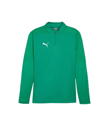 Mens Teamfinal 24 Quarter Zip Training Top Green Puma