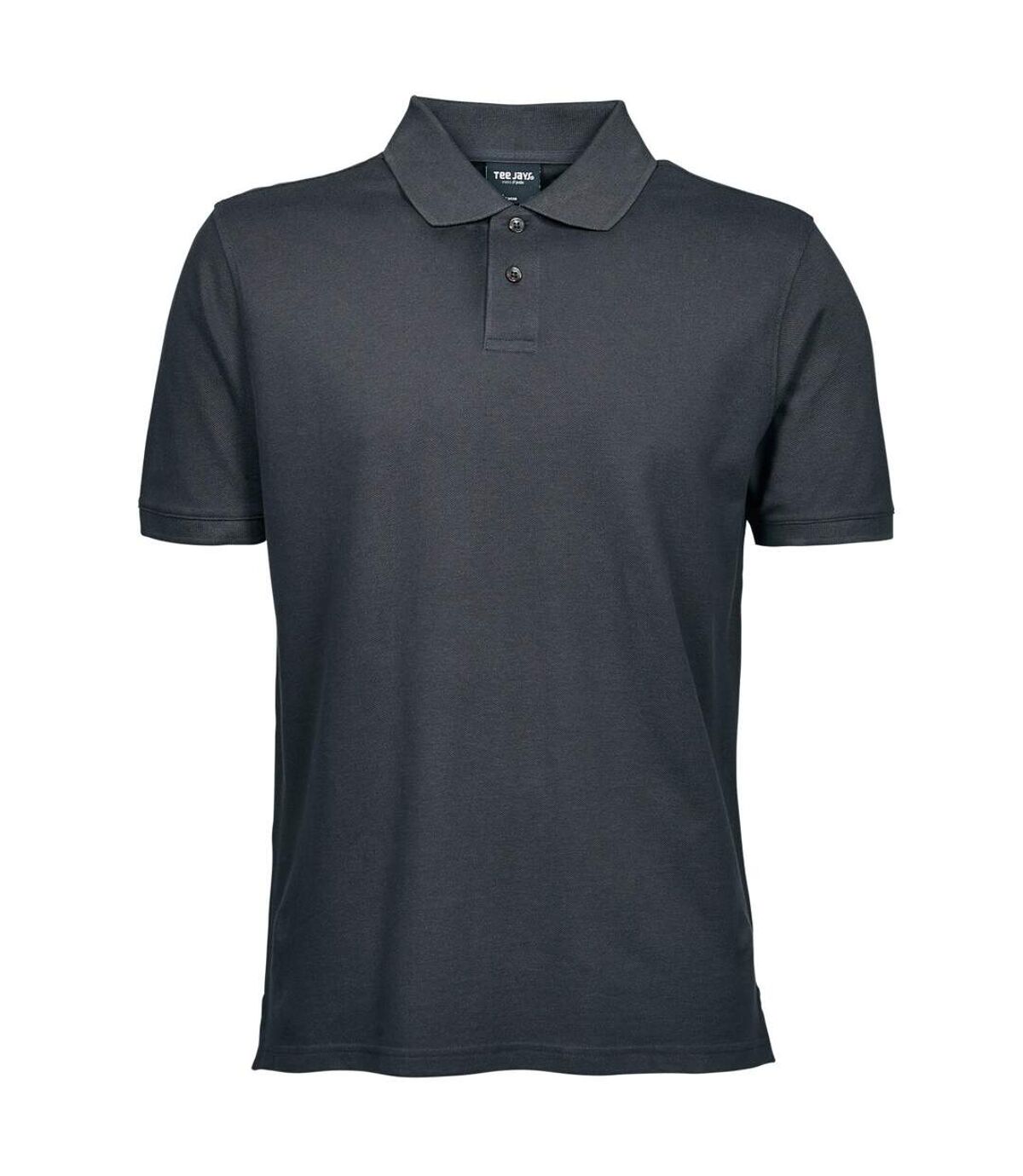 Tee Jays Mens Heavy Pique Short Sleeve Polo Shirt (Dark Grey)