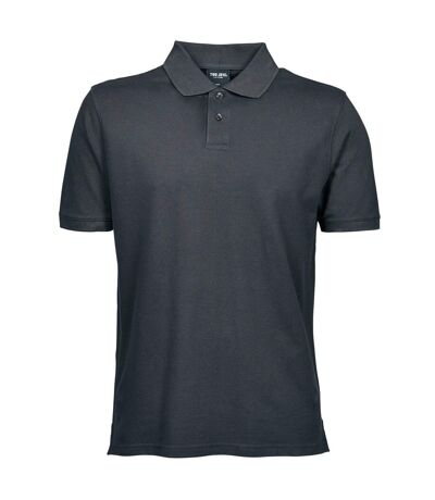 Tee Jays Mens Heavy Pique Short Sleeve Polo Shirt (Dark Grey)