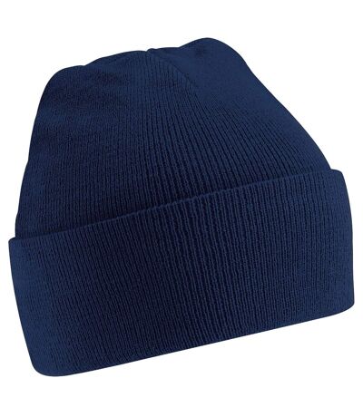 Bonnet tricoté unisexe bleu marine foncé Beechfield