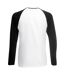 T-shirt de baseball à manches longues  pour homme blanc/noir Fruit of the Loom-2