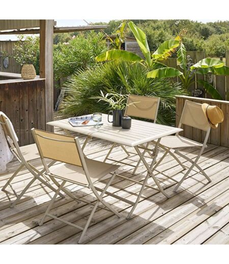 Table de jardin pliante Azua en aluminium