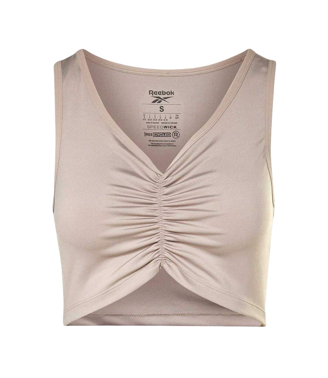 Débardeur Motif/style Ruché Femme Marron Clair Reebok-1