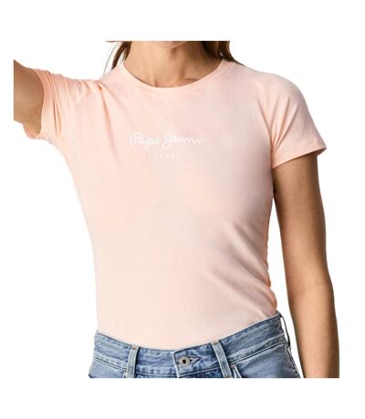 T-shirt Rose Femme Pepe Jeans New Virginia - L