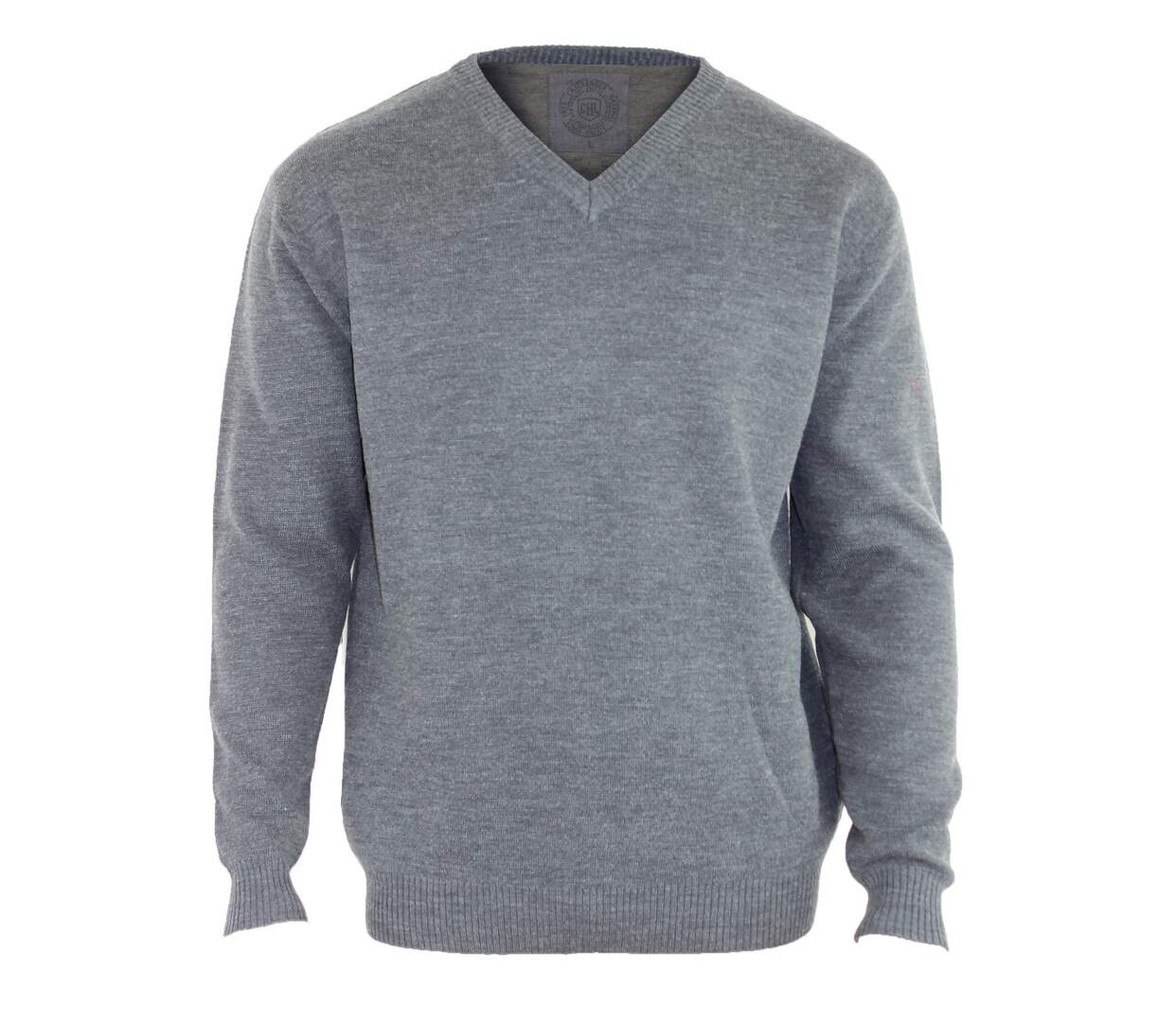 Pull col V avec laine PUL2004A-2