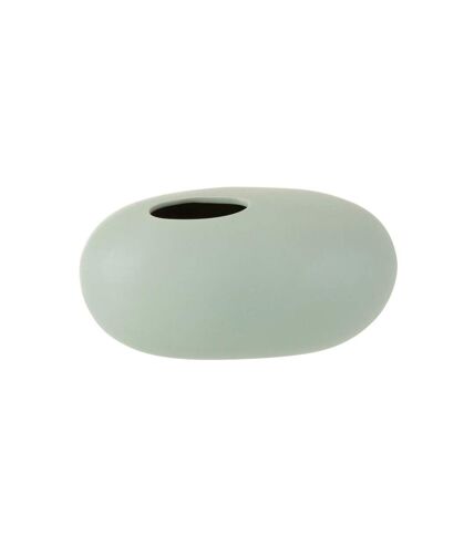 Paris Prix - Vase Design ovale Céramique 25cm Vert Pastel