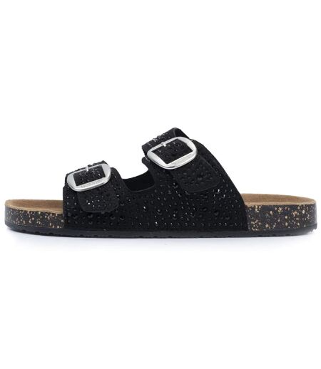 Isotoner Sandales femme à doubles brides ultra confortables, semelle intérieure cuir