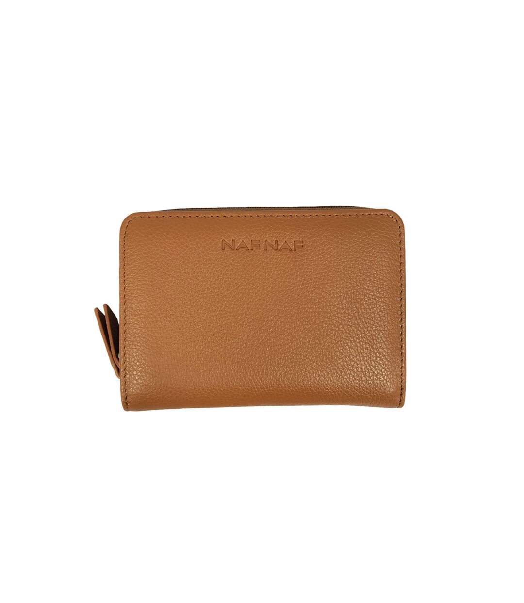 Naf Naf - Portefeuille compact en cuir Camélia - camel - 8581