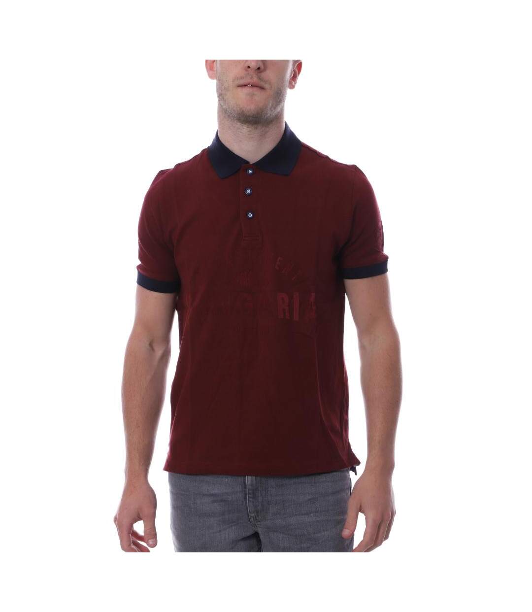 Polo bordeaux homme Hungaria Sport Style - S