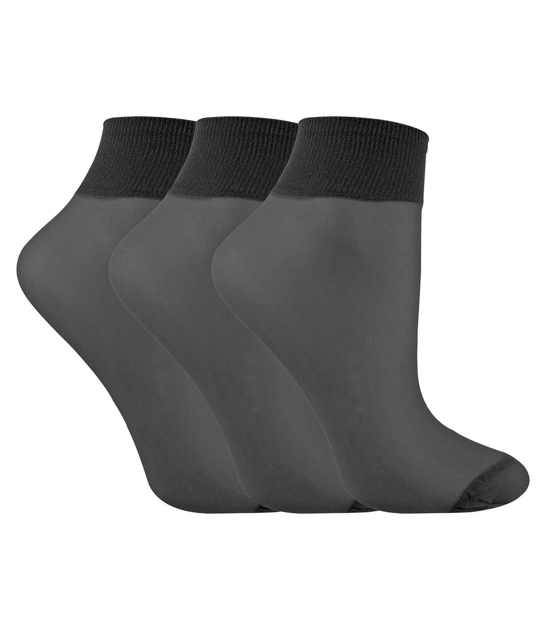 3 Paires Chaussettes Femme Basses Nylon 15 Den-1