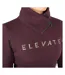 Womens/ladies Elevate Style Cross Neck Jumper Berry Hy-3
