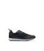 Mens Icelin Suede Panel Running Trainers Black White Hugo-1