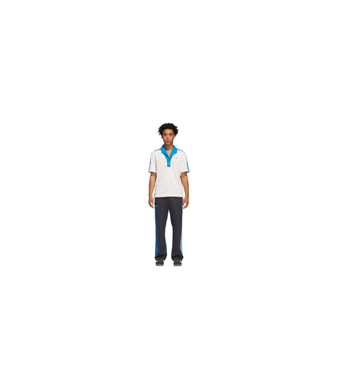 Polo Edison Chen Homme Blanc Bleu Adidas-1