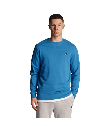 Mens crew neck long-sleeved sweatshirt spring blue Lyle & Scott