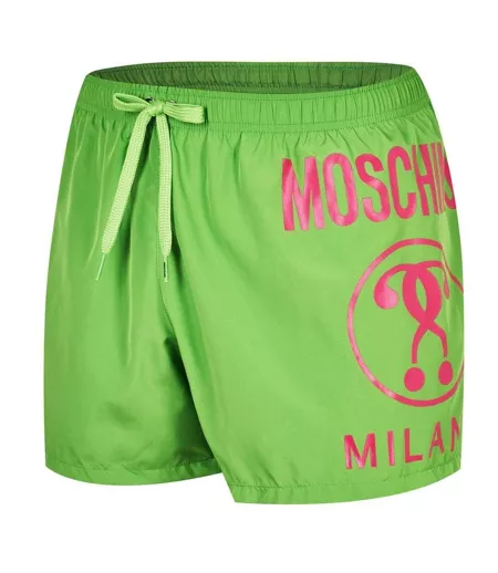 Short De Bain Motif Logo Homme Vert Moschino