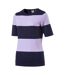 Womens/ladies Short-sleeved Golf Sweater Top Navy Purple Puma-1