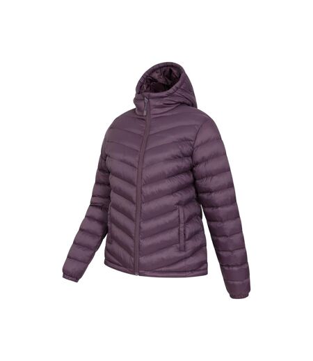 Womens/ladies Seasons Padded Jacket Purple Mountain Warehouse