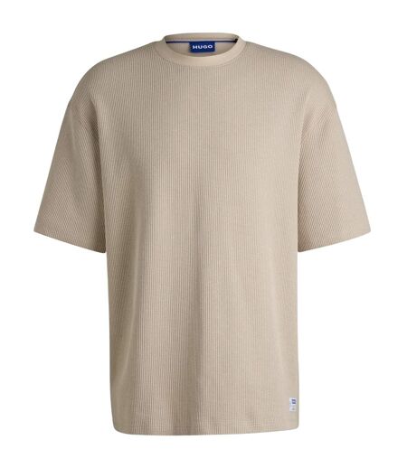 Mens Waffle Oversized T-shirt Floral Hugo