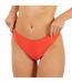 Womens/ladies Mid Rise Bikini Bottoms Red Brave Soul-4