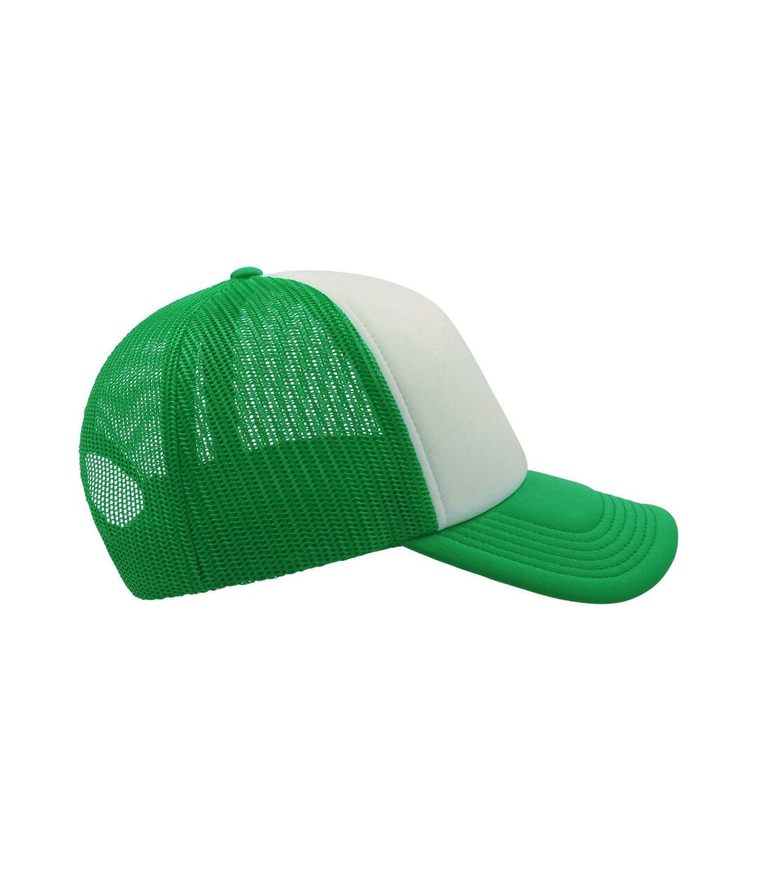 Casquette Style Trucker Rapper Mixte Vert Blanc Atlantis-4