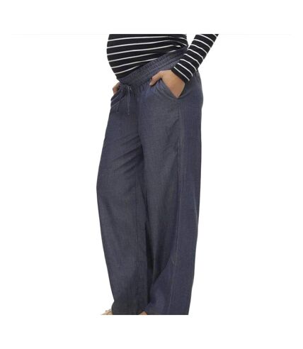 Pantalon Bleu Femme Mamalicious Talia - L