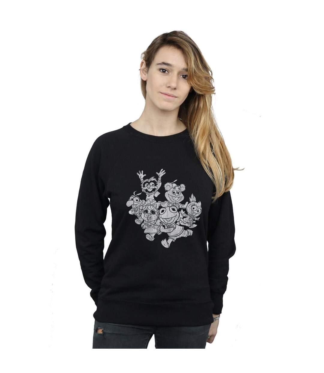 Disney Femmes/Les femmes The Muppets Muppet Babies Mono Group Sweatshirt (Noir) - UTBI31247-2