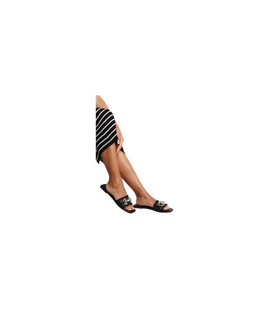 Womens/ladies Sandals Black Where´s That From-1