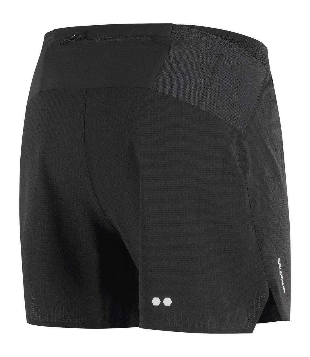 Mens Aero Stow 5 Lightweight Running Shorts Black Salomon-2