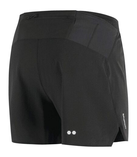 Mens Aero Stow 5 Lightweight Running Shorts Black Salomon