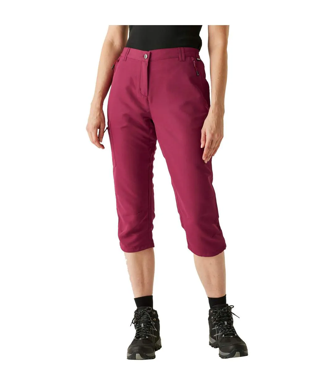 Womens/ladies Chaska Iii Walking Capri Cropped Trousers Beaujolais Regatta-1