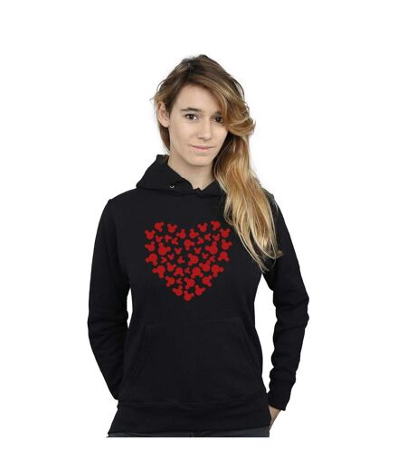 Disney - Sweat à capuche MICKEY MOUSE HEART SILHOUETTE - Femme (Noir) - UTBI10620