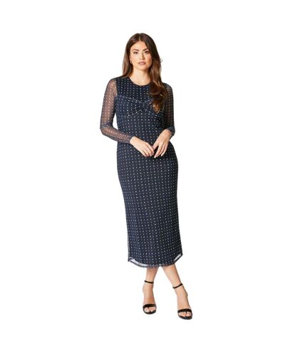 Robe mi-longue femme bleu marine Principles