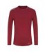 Haut Thermique Manches Longues Motif/style Central Homme Bordeaux Sondico-1