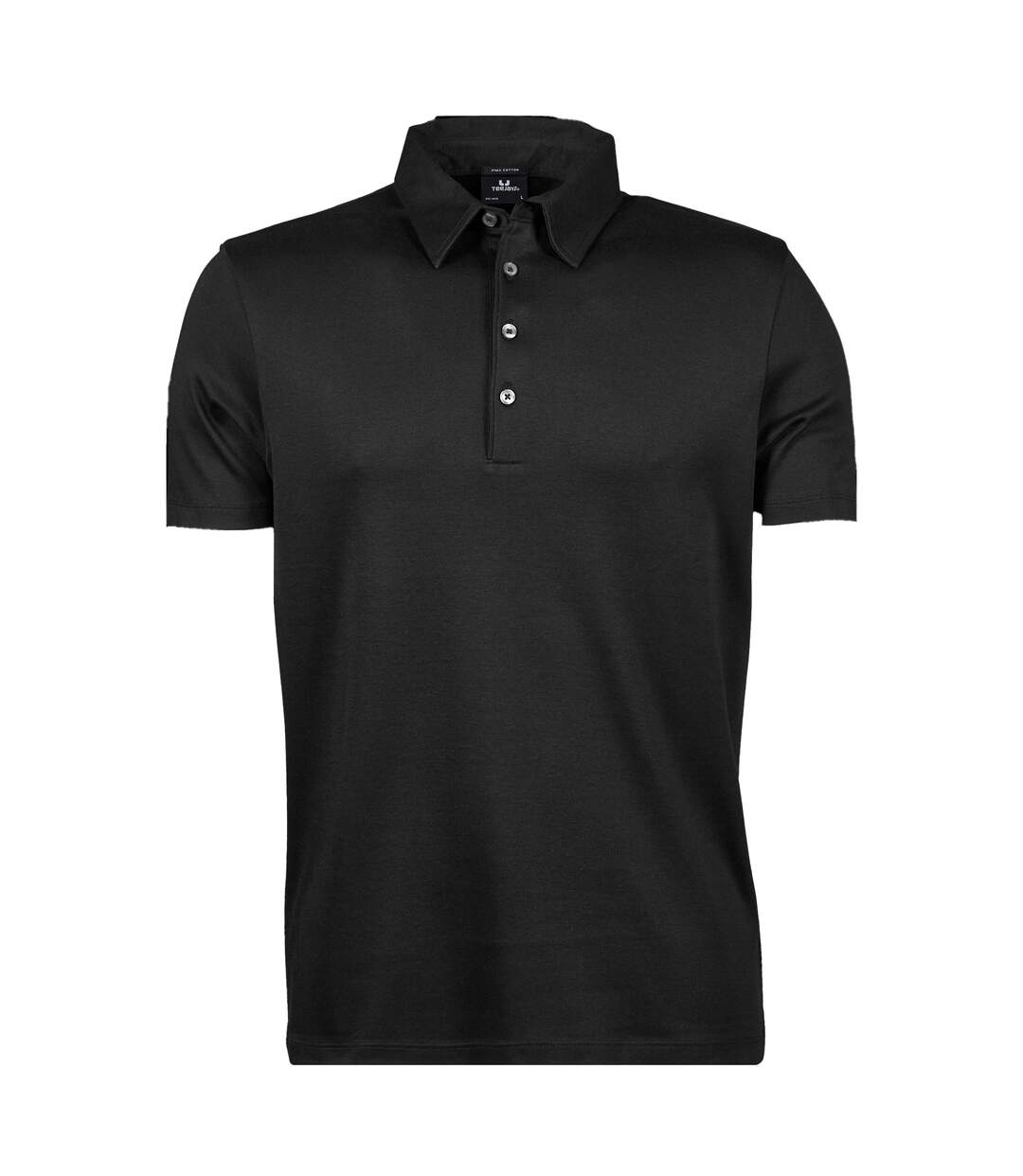 Womens/ladies Pima Polo Shirt Black Tee Jays-1