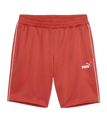 Mens Sport Contrast Piping Shorts Fire Red Puma