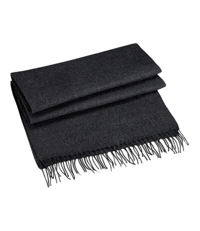 Beechfield Classic Woven Scarf (Charcoal) (One Size)